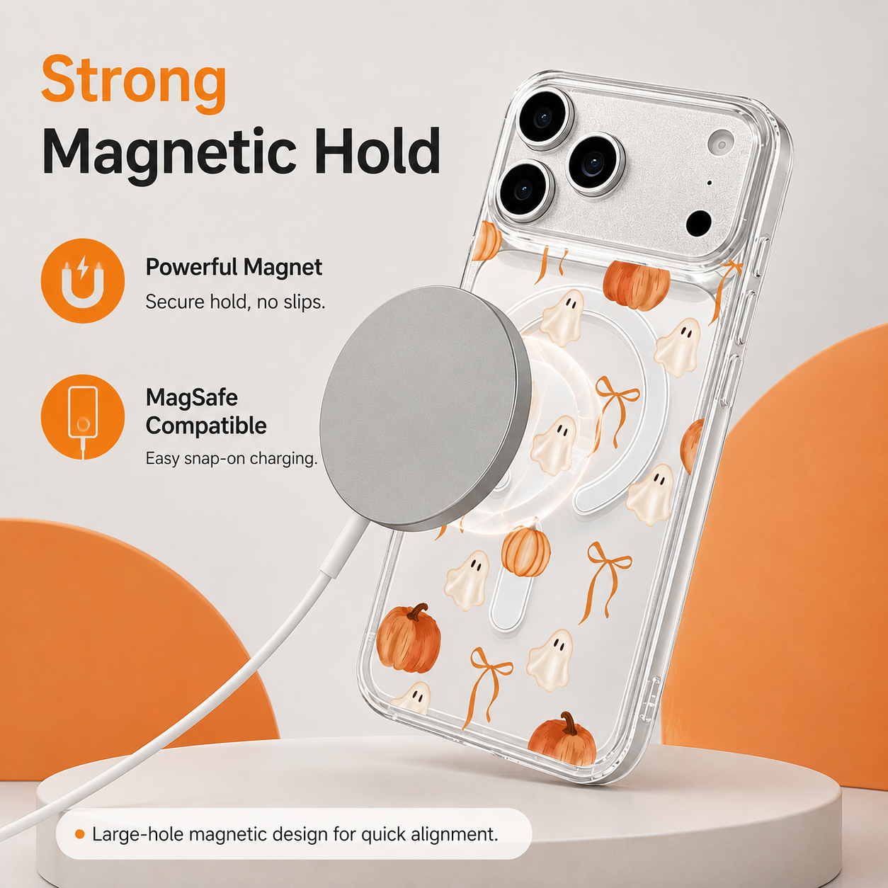 🎃 Watercolor Ghost Pumpkin iPhone Case – Cute Fall Halloween Design (17–11)