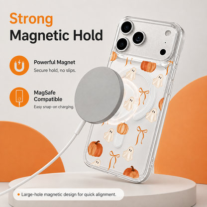 🎃 Watercolor Ghost Pumpkin iPhone Case – Cute Fall Halloween Design (17–11)