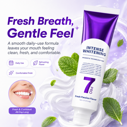 🦷 Purple Probiotic Whitening Toothpaste – Fresh Breath, Lasting Clean