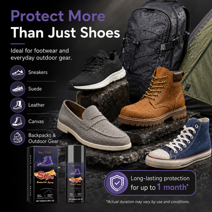 🔥 Shoe Protector Spray – Waterproof Nano Protection, Rain & Stain Guard for All Materials ✨👟