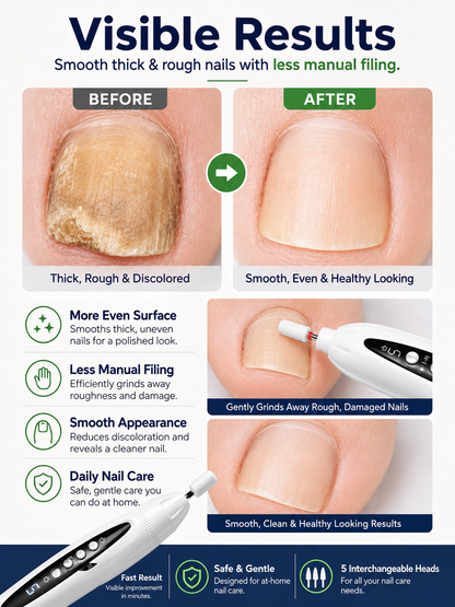 ✨ Beauty Essential 💅 Cordless Electric Nail Drill - Lightweight Tool for Thick Nail Care & Repair