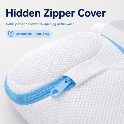🛁 BUY 1 GET 1 FREE 🎁-Mesh Bra Laundry Bag – 3D Guard, Anti-Deform, Handle + Zipper for Machine Wash