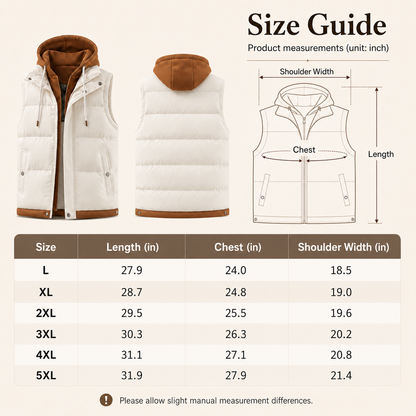 🧥 Cozy 2-in-1 Couple Vest – Warm, Foldable & Chic