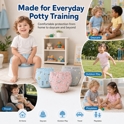 🧸 Toddler Training Undies – Soft, Leak-Proof, Fun Characters, 6-Pack