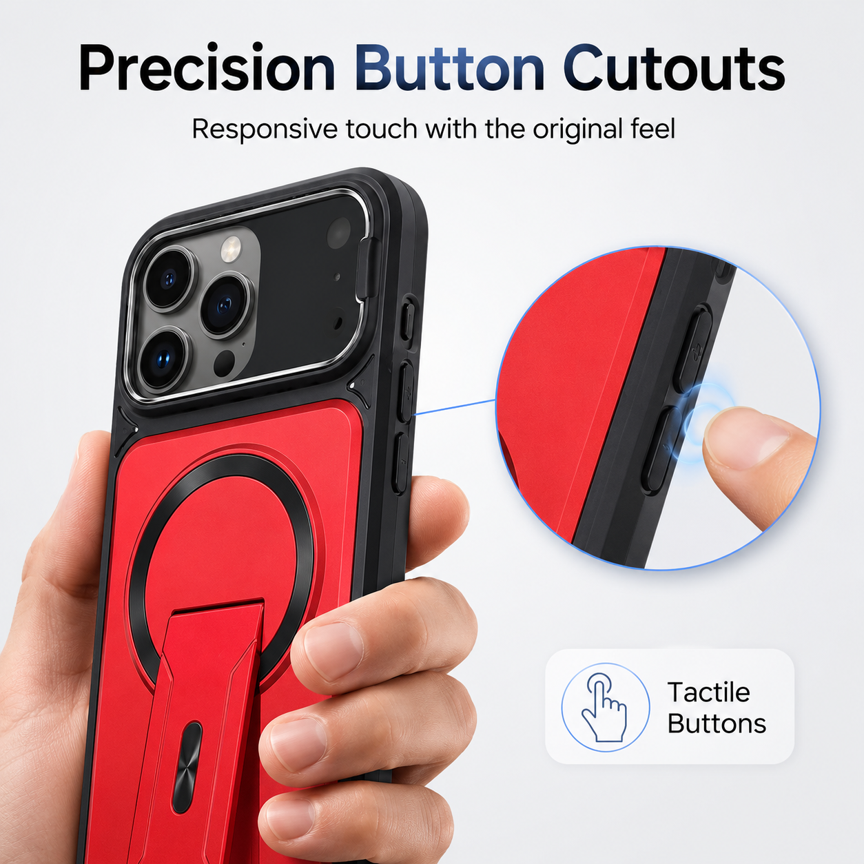 🛡️ All-in-One iPhone Case – Lens Protector + Hidden Stand, Slim & Functional