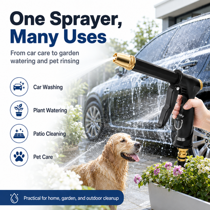 💦 Portable High-Pressure Sprayer – Adjustable Nozzle for Car & Garden
