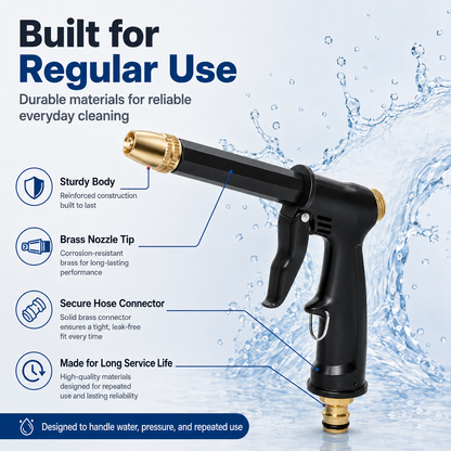 💦 Portable High-Pressure Sprayer – Adjustable Nozzle for Car & Garden