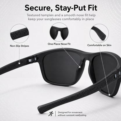 😎 Retro Square Shades – HD Polarized TAC Lens, UV Protection, Lightweight Unisex for Driving & Travel