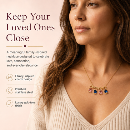 👩‍👧‍👦 Mom and Children Necklace – Meaningful Jewelry for Family Bonding 🌸