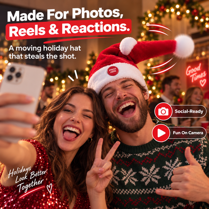 🎅 Animated Holiday Santa Cap – Singing, Dancing & Stealing the Show