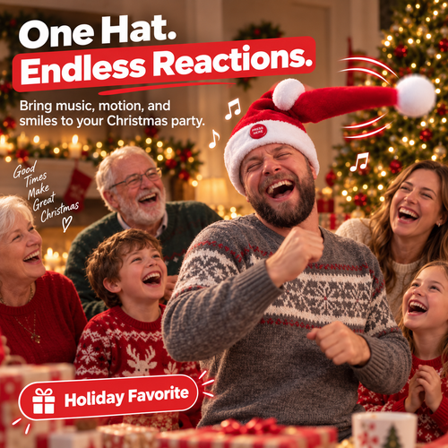 🎅 Animated Holiday Santa Cap – Singing, Dancing & Stealing the Show