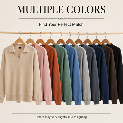 🌸 Women's Wool Blend Polo Sweater | Business Casual Spring Style – SummerVibes 2026