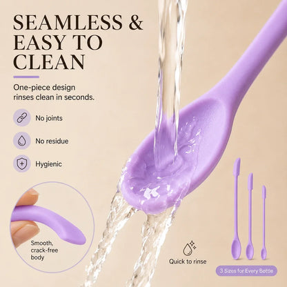 3-Piece Silicone Jar Spatula Set for Bottles & Jars