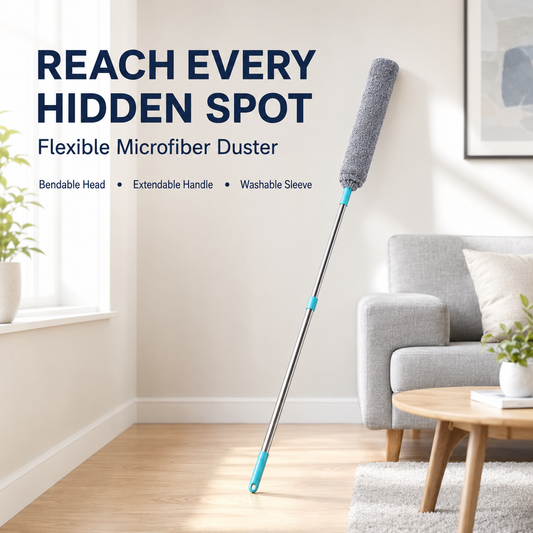 Flexible Microfiber Gap Duster | Bendable Dust Cleaner for Under Furniture, Beds, Sofas & Appliances