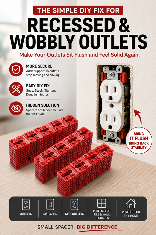 🔌 Snap-Apart Outlet Spacers – Fix Loose & Recessed Wall Outlets