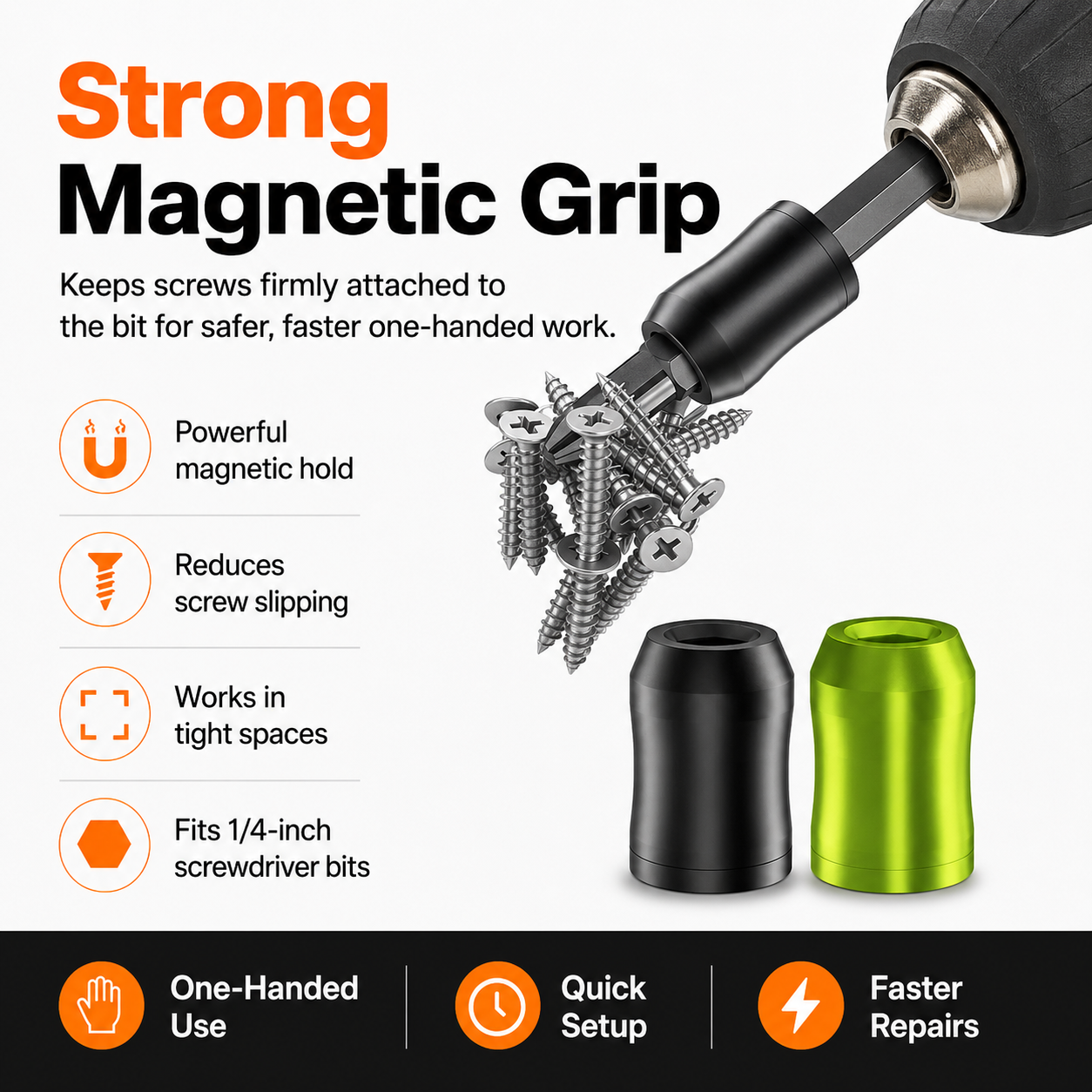 🧲 Strong Magnetic Screw Ring – The Ultimate Screw-Holding Assistant