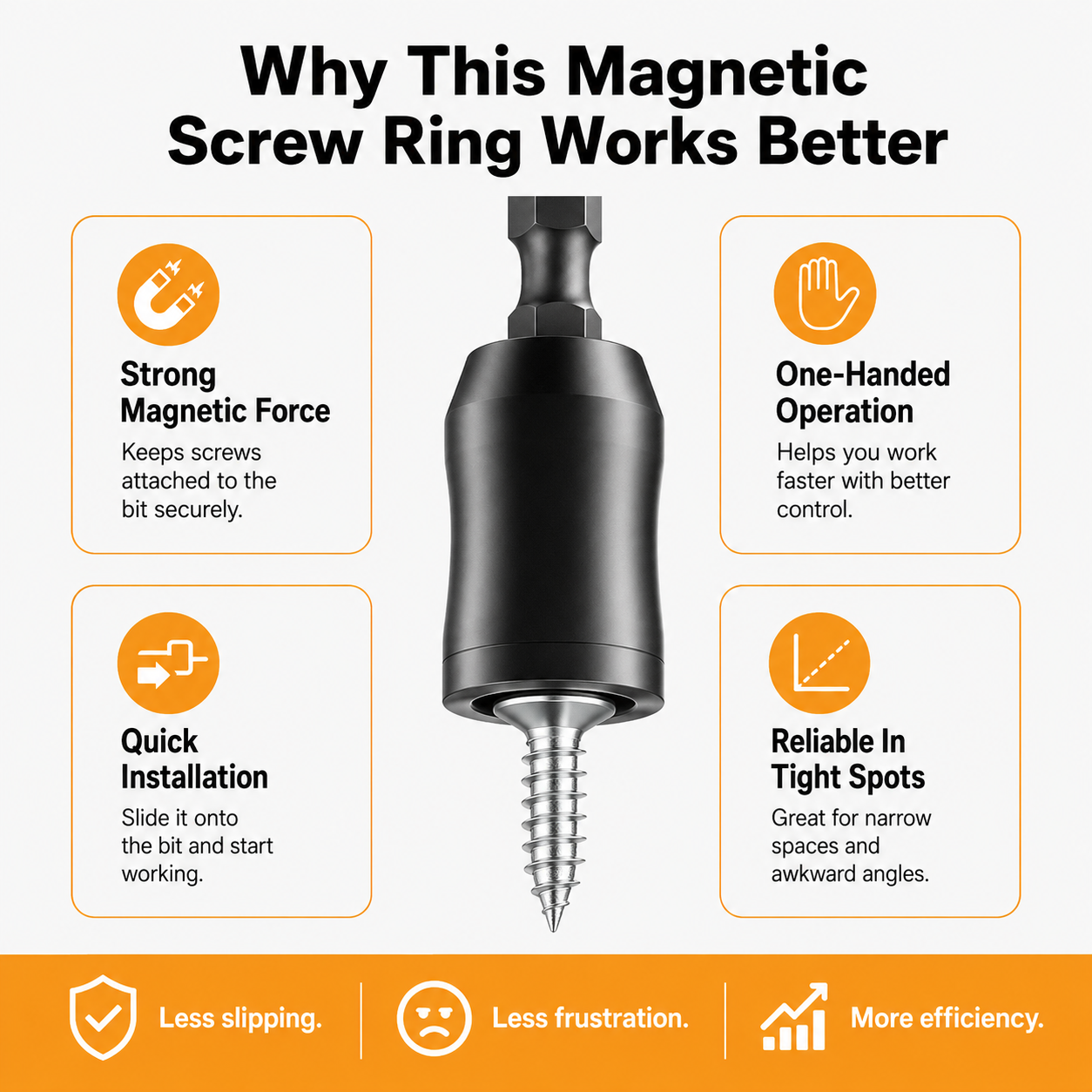 🧲 Strong Magnetic Screw Ring – The Ultimate Screw-Holding Assistant
