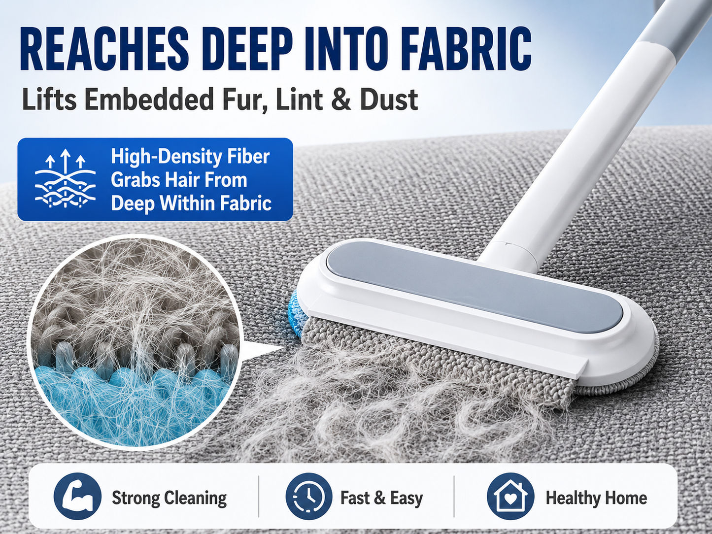 Upgraded Reusable Pet Hair Remover Brush