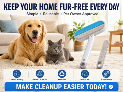 Upgraded Reusable Pet Hair Remover Brush