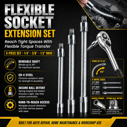 🚀1/2 Inch 35cm Multifunctional Socket Wrench Set