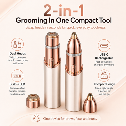 🔥2 in 1 Facial & Eyebrow Hair Trimmer