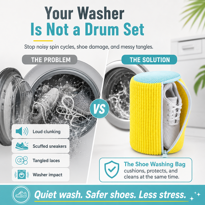 Shoe washing bag