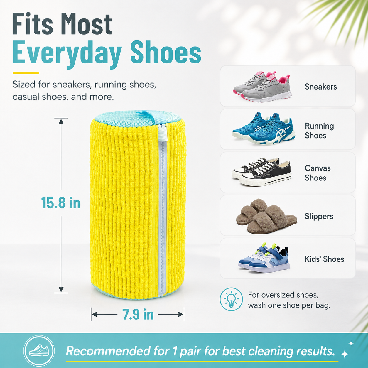 Shoe washing bag