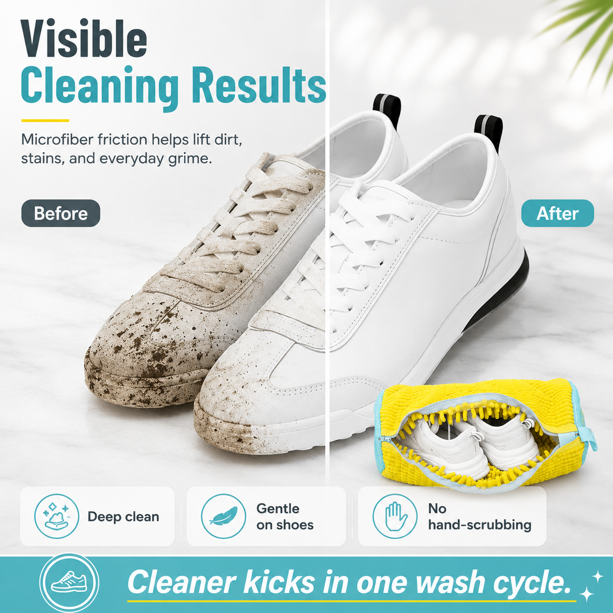 Shoe washing bag