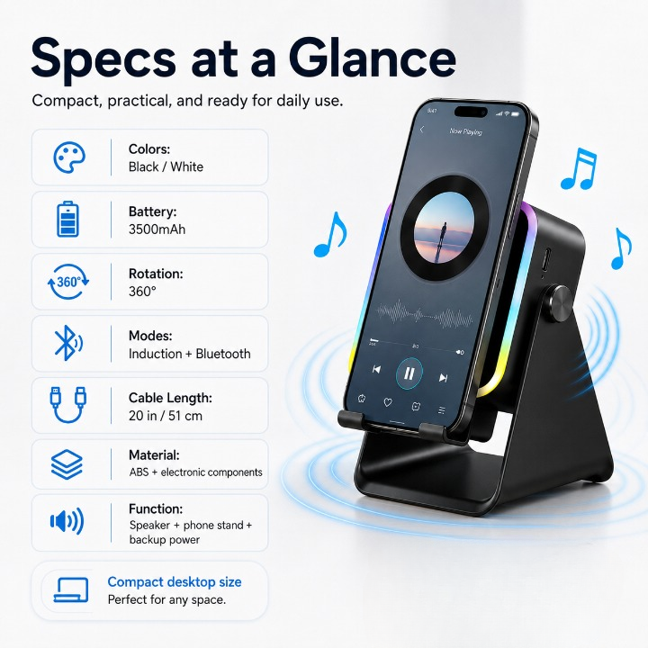 🔥Wireless Induction Audio Speaker Stand