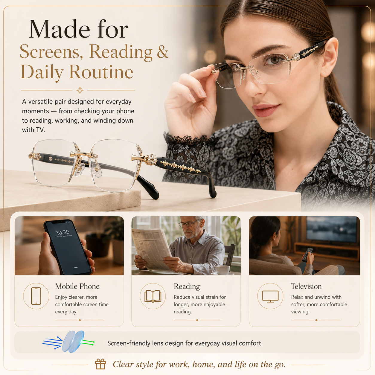 🔥Rimless High Quality Eyewear