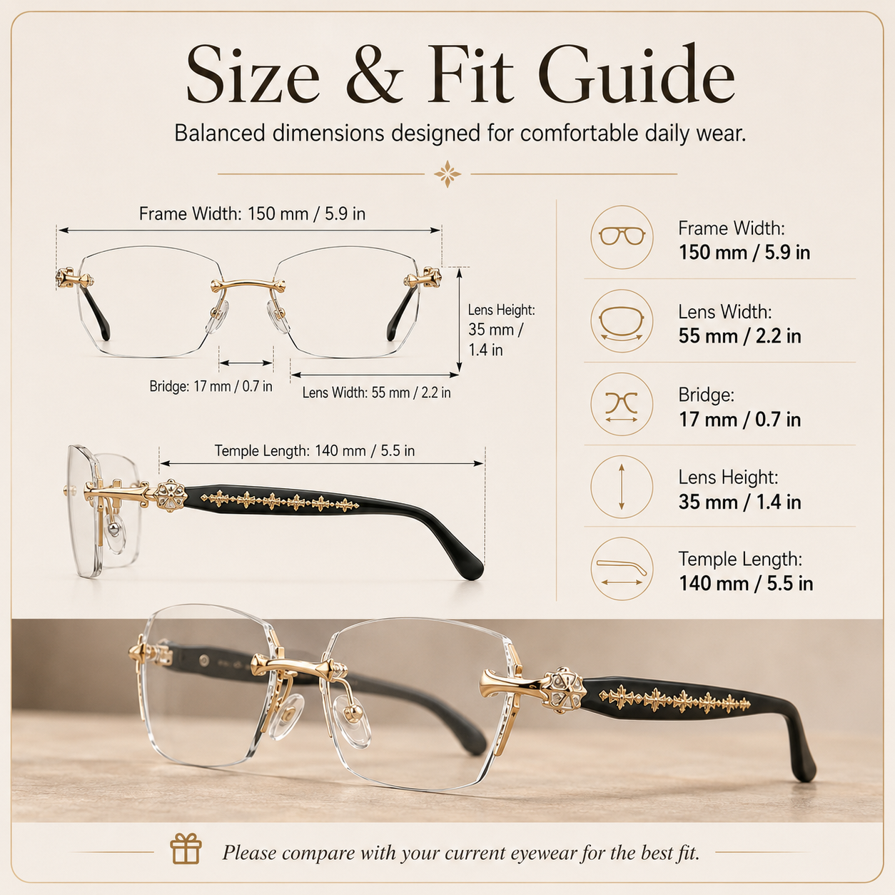 🔥Rimless High Quality Eyewear