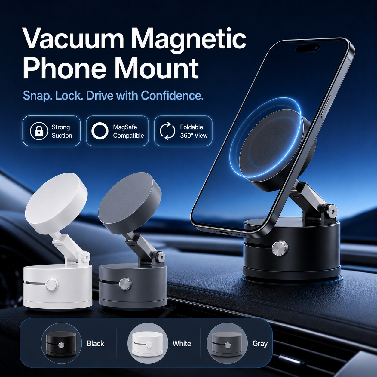 🔥 A Phone Mount That Stays Put – No Vent Blocking, No Falling, No Mess