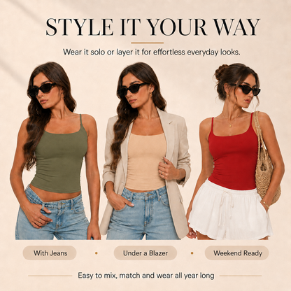 🔥 Sexy & Versatile Square Neck Cami