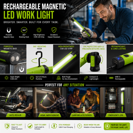 🔥Hot Sale 49% off🌟🔦Multifunctional magnetic rechargeable work light💡