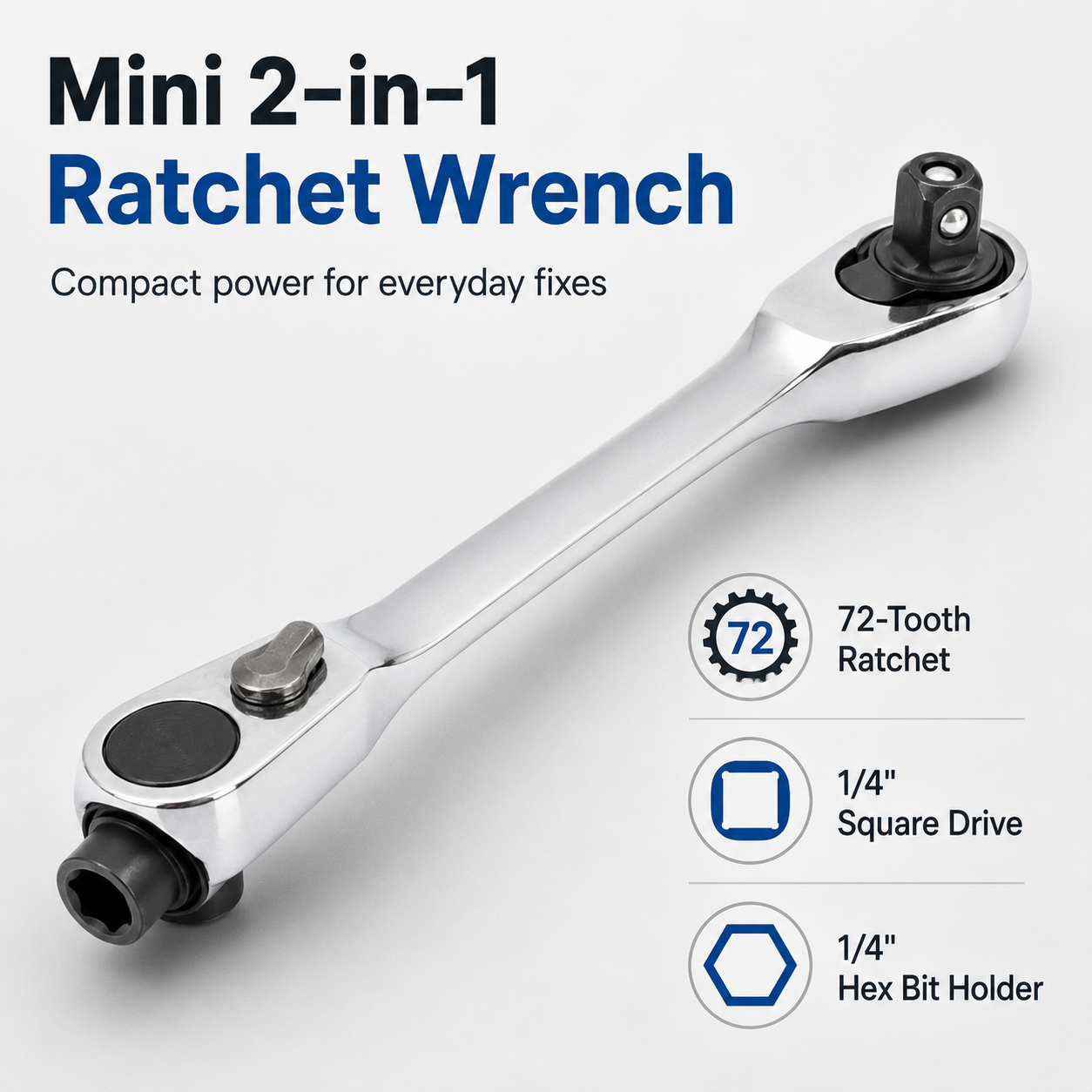 Buy 1 Get 1 Free 🔧Mini Double End Ratchet Wrench