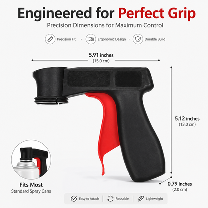 Spray Can Trigger Handle – Ergonomic Full-Hand Paint Sprayer Adapter for Smooth, Pain-Free Painting(2PCS)