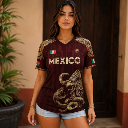 ⚽ 2026 Mexico Burgundy Sports Tee