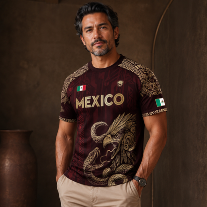 ⚽ 2026 Mexico Burgundy Sports Tee