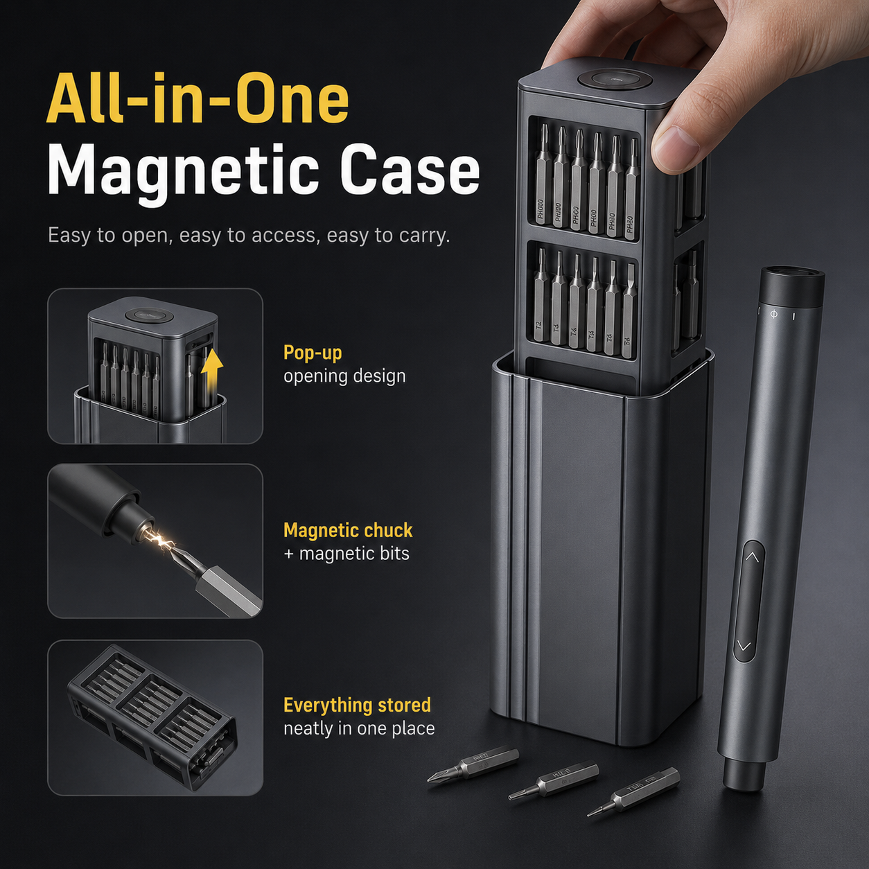 🔥Mini Electric Screwdriver 49-in-1 Magnetic Bits