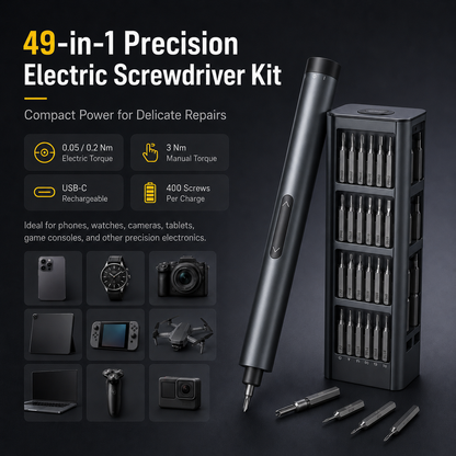 🔥Mini Electric Screwdriver 49-in-1 Magnetic Bits