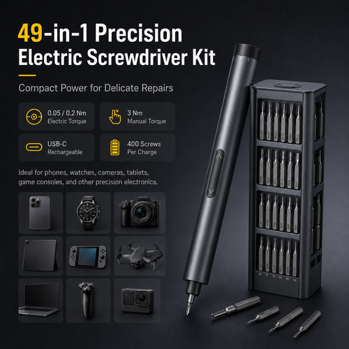 🔥Mini Electric Screwdriver 49-in-1 Magnetic Bits