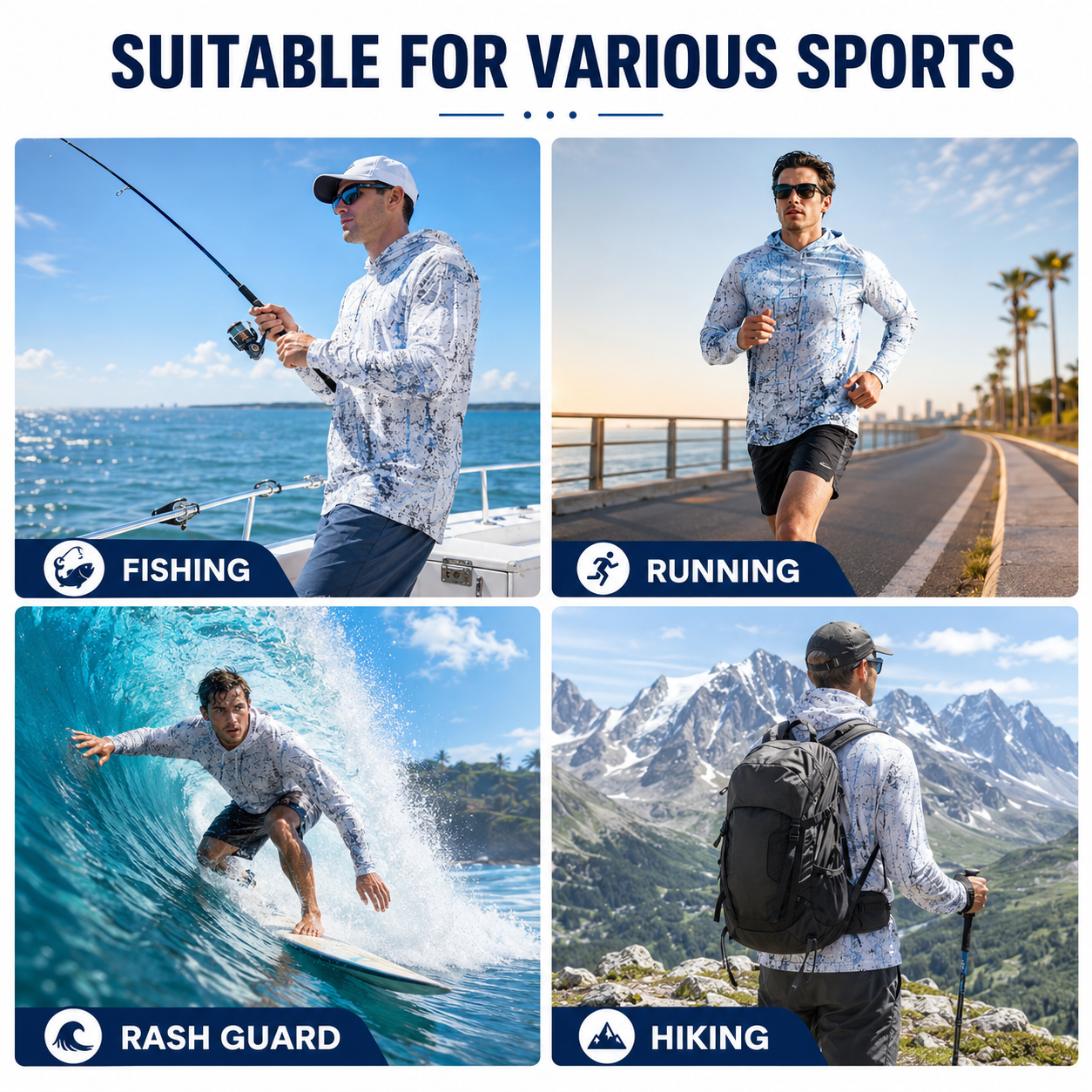 🎁HOT 49% OFF Today  Men’s UPF 50+ Swim & Outdoor Sun Hoodie
