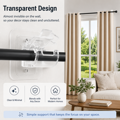 🔥Curtain Rod Brackets with Clips