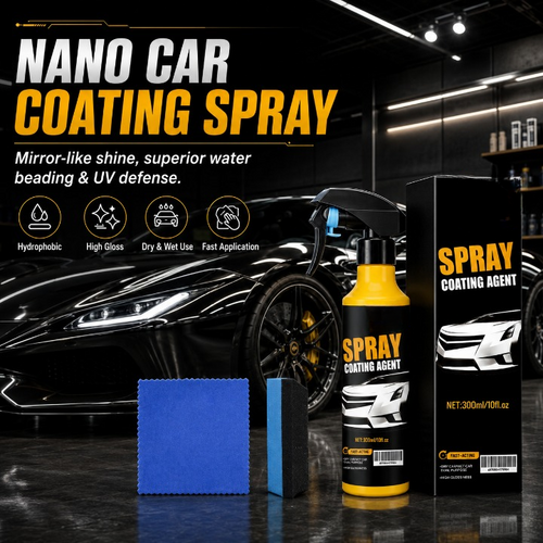 🚗 The Ultimate Mirror-Finish Nano Spray Coating – Professional Water Beading & UV Defense
