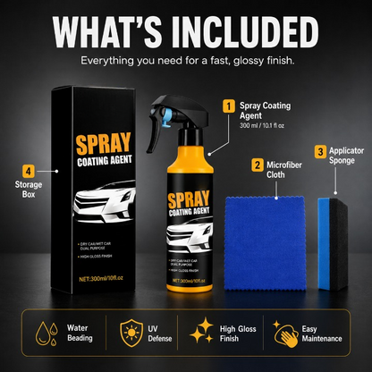 🚗 The Ultimate Mirror-Finish Nano Spray Coating – Professional Water Beading & UV Defense
