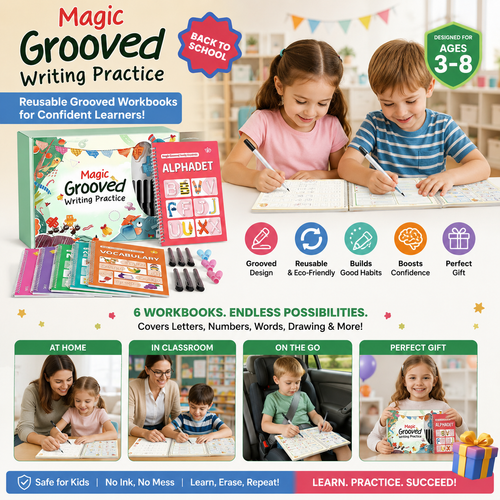 🖍️Kids Reusable Writing Workbook, Early Learning Gift