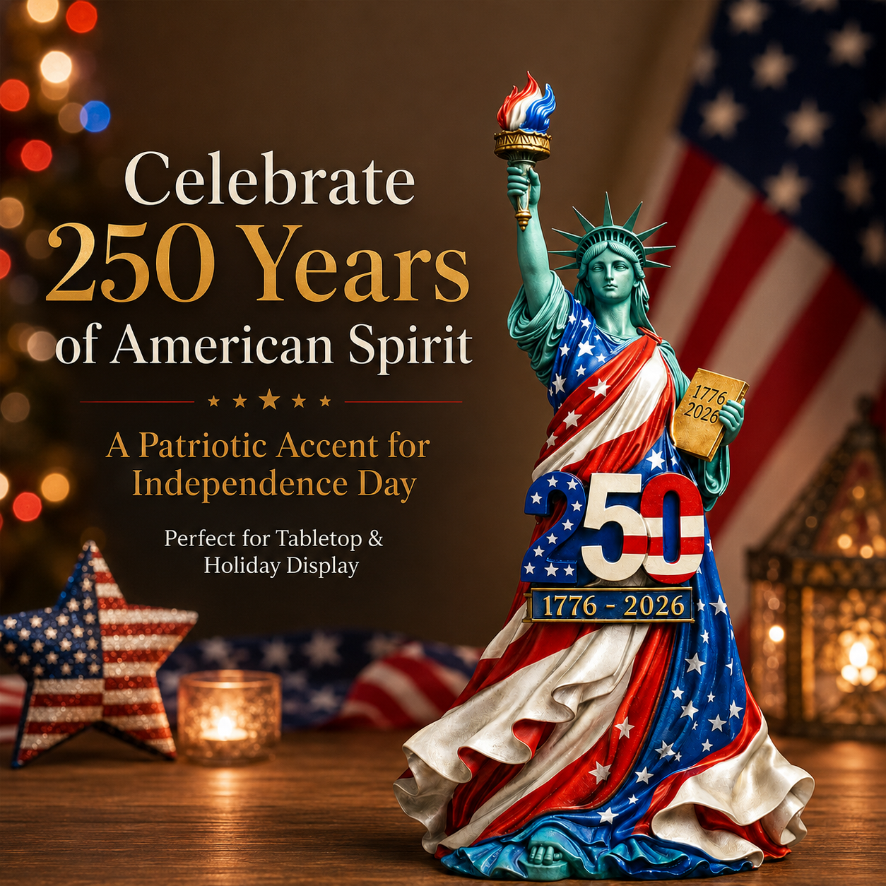 ⚡️Flash Sale｜Handmade USA 250th Anniversary Statue of Liberty Figurine