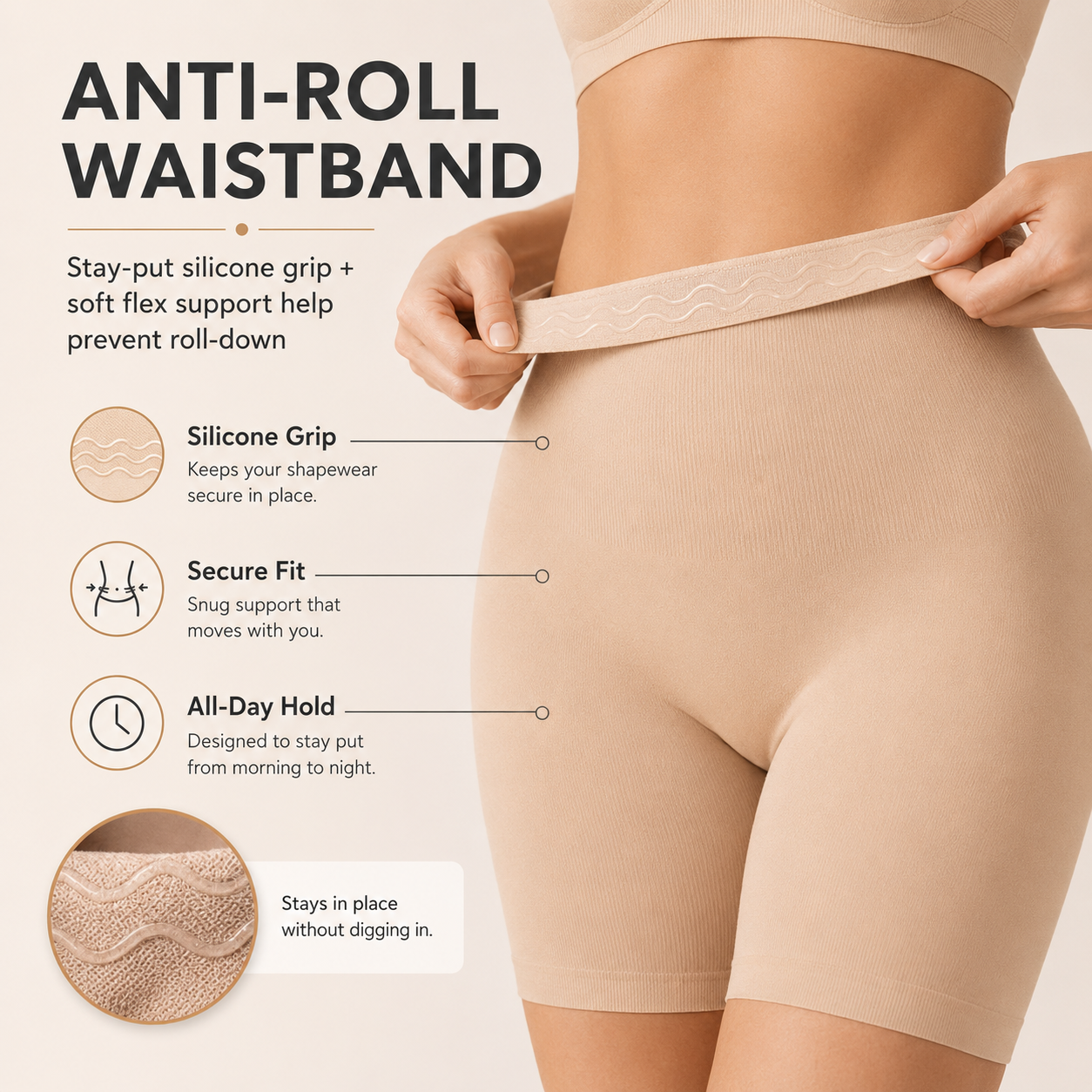 ✨ High-Waisted Seamless Shapewear Shorts