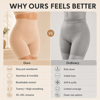 ✨ High-Waisted Seamless Shapewear Shorts