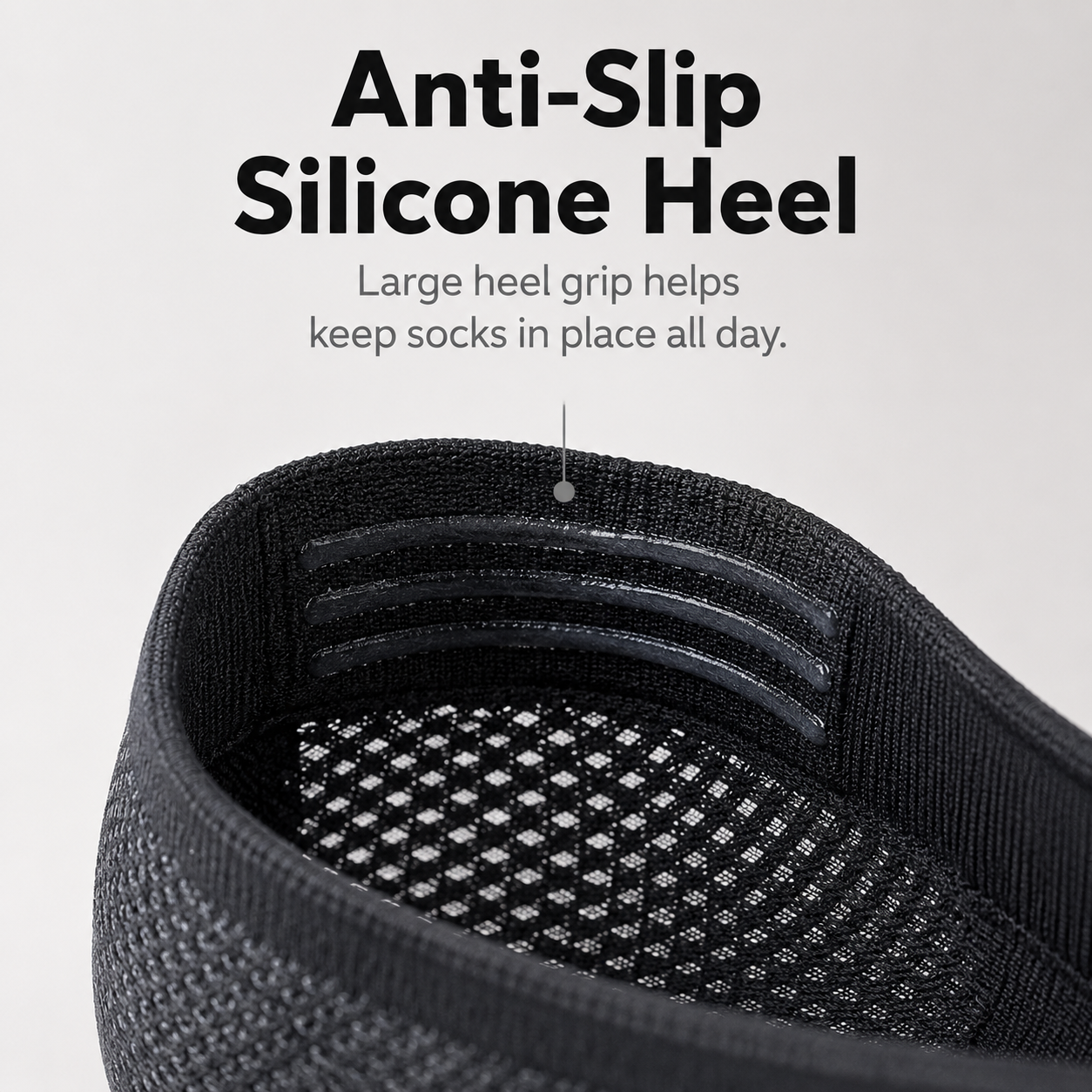 Mesh No-Show Socks – Anti-Slip Heel, Zero-Bulk Comfort